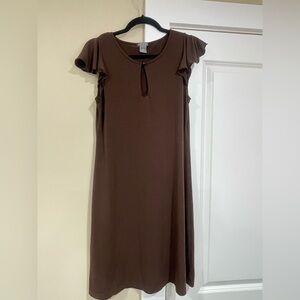 Ann Taylor Chocolate Brown Midi Dress
